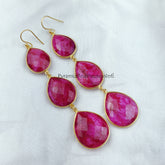 Ruby Earrings, Ruby Crystal Earrings, Bridal Ruby Earrings, Bridesmaids Earrings, Crystal Earrings
